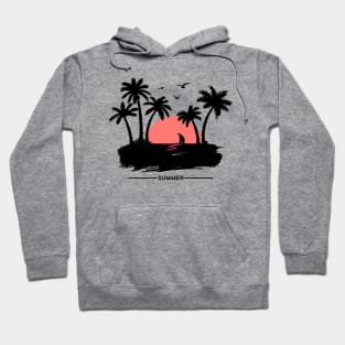 Summer. Tropical Paradise design Hoodie